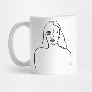 Abstract women body one line art Mug